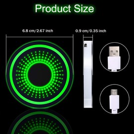 LED Car Cup Holder Lights,2 PCS 7 Colors Luminescent Light Cup Pad,USB Charging Car Coasters,Luminescent Cup Pad Interior Atmosphere Lamp Decoration Light