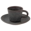 Marui Pottery MR-3-4388 Shigaraki Ware Hechimon Cup & Saucer, Capacity