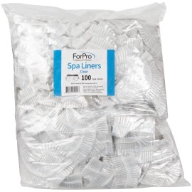 ForPro Professional Collection Beauty Pedicure Tub Liners 100 Count Disposable Clear Spa Liners for Salons