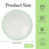 10-Inch Gradient Blue Ceramic Dinner Plate – Elegant Wave-Edge Shallow