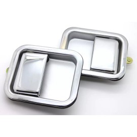 LatchWell NEW Chrome Outside Exterior Door Handle SET / FOR 87-06 JEEP YJ TJ w/Full Steel