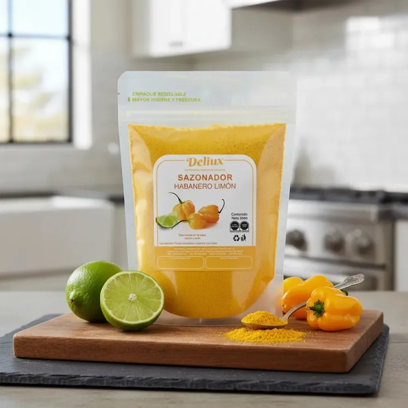 Polvo Sazonador Habanero Limón 500 G Para Botanas Y Palomita