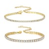 SSKHE 2 Pcs Tennis Bracelet, Zirconia Ankle Bracelets for Women,