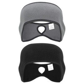 Oumers 2 Women's Ponytail Headband, Ear Warmer, Ear Warmer, Headband for Men and Women, Winter, Running, Yoga, Skiing, Outside Sports