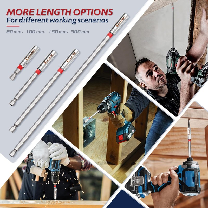 ColumPRO 10PCS Magnetic Bit Holder Set, 300 MM丨150 MM丨100MM丨60MM Bit
