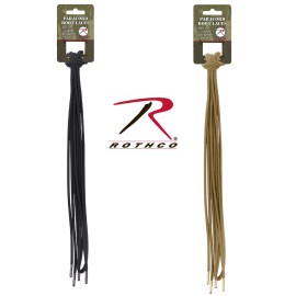 Rothco 550 lb 7 Strand Paracord Boot Laces - Black or Tan Tactical Boots & Shoelaces - Black, 54", 3 Pack
