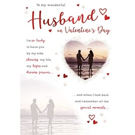 Piccadilly Greetings Photographic Valentines Day Card Husband - 10 x 7 inches, A50274