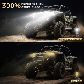 AUIMSOCO For Kawasaki Teryx Mule Brute Force 750 2009-2023 pair 3pins led Headlight Bulb