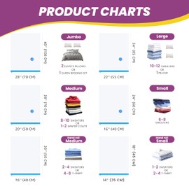 HealSmart 12 Jumbo Space Saver Bags, Vacuum Storage Bags, Vacuum Seal Bags for Quilts and Blankets Storage, with Hand Pump