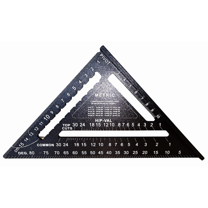 Rafter Square Metric 7 inch, 7" Aluminium Carpenters Roofing Square,