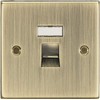 Knightsbridge CS45AB RJ45 Network Outlet - Square Edge Antique Brass