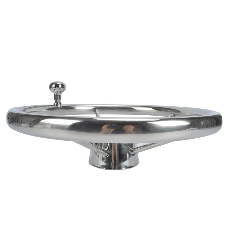 Amarine-Made 5-Spoke 13-1/2 Inch Destroyer Style Stainless Boat Steering Wheel
