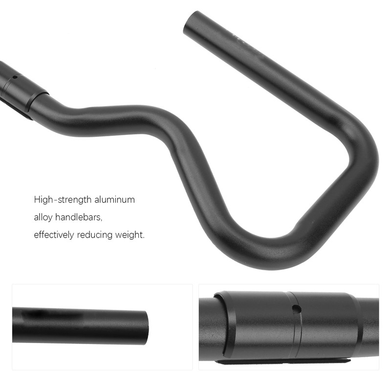 Ultralight Aluminium Alloy Folding Bicycle Bike Conversion P Handlebar 25.4x490mmblack