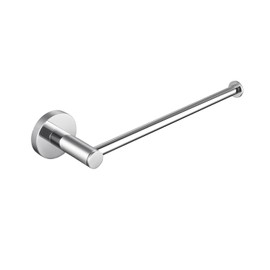 KIBI Circular 10-Inch Bathroom Towel Bar – Solid Brass Construction, Modern Space-Saving Design, Corrosion and Rust-Resistant Wall Mounted Hand Towel Holder (Chrome, KBA1403)
