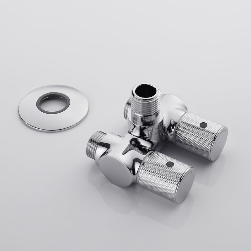 nomona Double Valve with Two Outlets, Three Way Angle Valve,