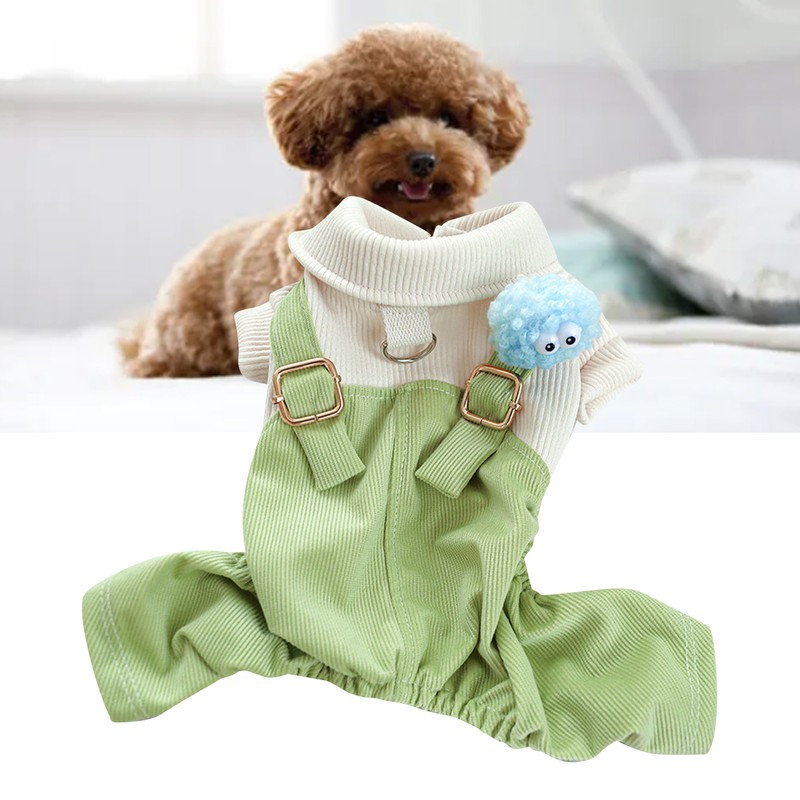 Dog Overalls Keep Warm Free Movement Soft Puppy Jumpsuit Fashionable