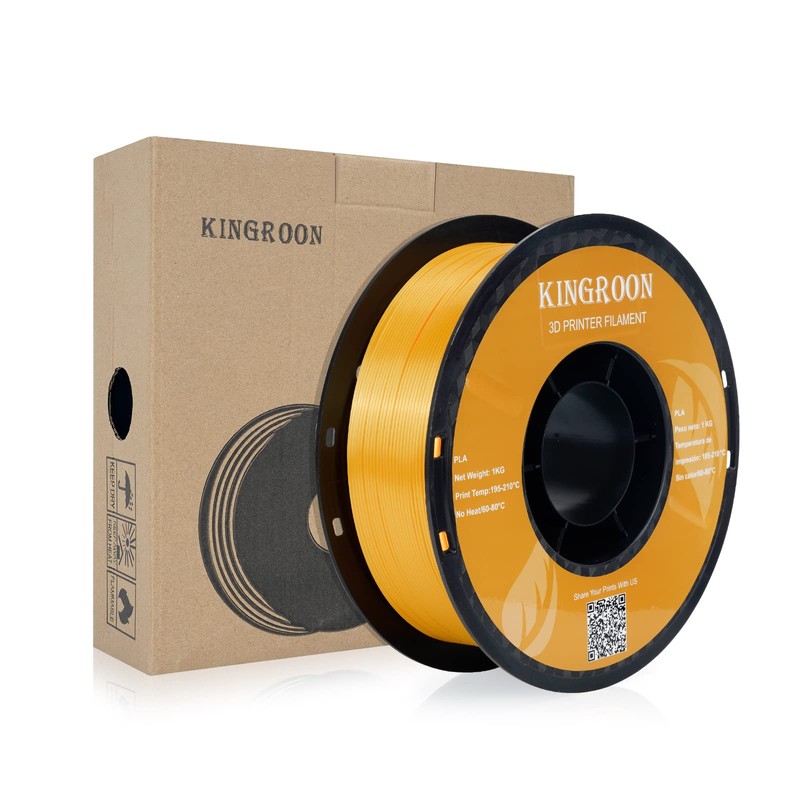 Kingroon Kingroon Silk PLA 3D Printer Filament, Dimensional Accuracy +/-