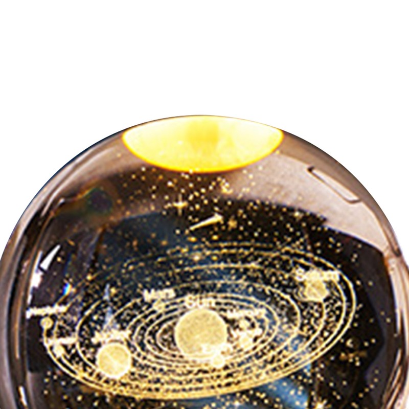 3D Crystal Ball Night Light Rechargeable Battery Soft Light Multifunction