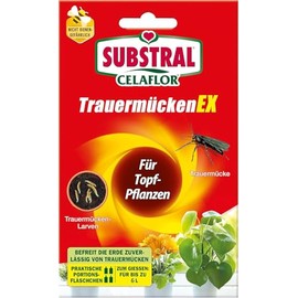 Substral Celaflor Fungus Gnats EX, Against Larvae of Fungus Gnats and Other Pests and Harmful Insects, 4 x 7.5 ml
