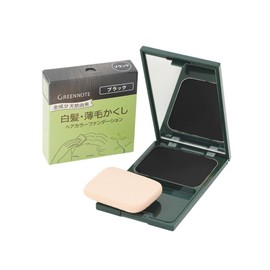 green note hair color foundation black