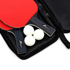 Fortitude Sports Table Tennis Bats and Balls Set | Ping Pong Set with 2 Bats, 3 Balls and 1 Carry Case | Table Tennis Set Paddles and Ping Pong Balls with Storage Case For Kids and Adults