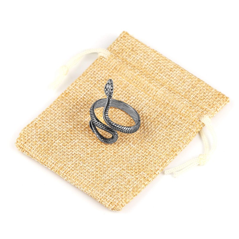 HZMAN Snake Ring Men Women Gothic Jewelry Retro Animal Fashion