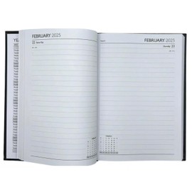 2025 A5 Diary Page per Day Navy Blue