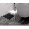 6 Inch Square Shower Drain Kit, Matte Black 304 Stainless