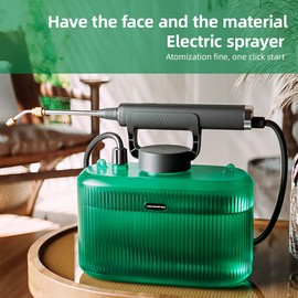 Battery Powered Garden Sprayer 1.32 Gallon / 5L Electric Sprayer with USB Rechargeable Handle Portable Garden Sprayer with Telescopic Wand / 2 Mist Spray Lance / Adjustable Shoulder Strap