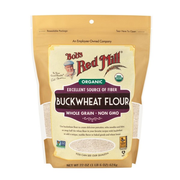 Bob's Red Mill Organic Whole Grain Buckwheat Flour, 22 oz PKG - SEALED -FREESHIP