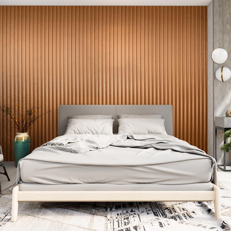 Art3dwallpanels Slat Wall Paneling, 104'' x 6.7'' Glossy Metal Finish