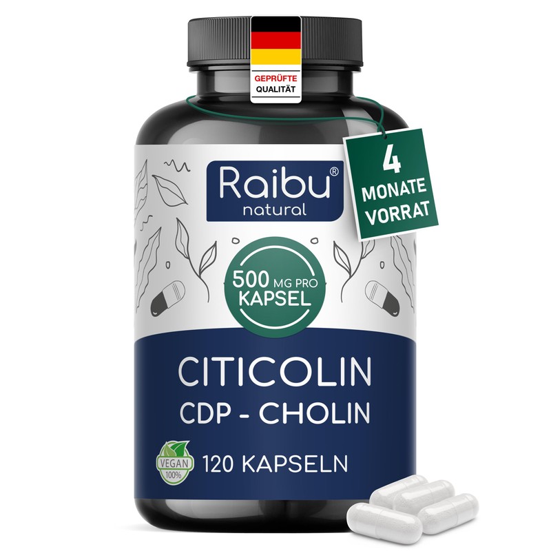 Choline Citicoline Capsules High Dose 500 mg per Capsule -