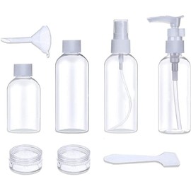 Leak-Proof Refillable Travel Bottles Set | Reusable Clear Plastic Containers with Anti-Leak Design | Travel Size Toiletries Bottles & Clear Toiletry Bag for Easy Travel