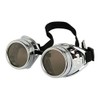 AOBOR Steampunk Goggles Glasses Vintage Welding Gothic (Silver Glasses)