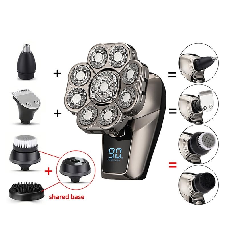 I-clean 9D Head Shavers for Bald Men, 6-in-1 Electric Razor,