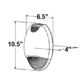 The Lighting Source Oval LED Emergency Wall Pack Light - White Finish