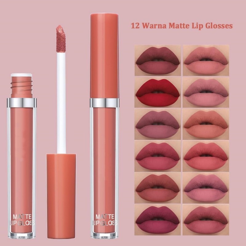 Labial Mate de Larga Duración, Labial Líquido, 6 Piezas Labial