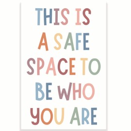 This Is A Safe Space to Be Who You Are Classroom Poster - 12 x 18 Inch - Classroom Decor - Classroom Must Haves - Back To School Decor - CPS0254
