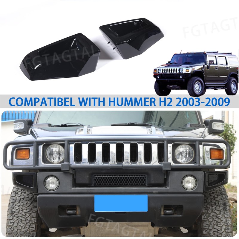 Front Bumper Corner Bezels Replacement Compatible with Hummer H2 2003-2009