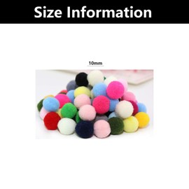 200 Pcs pom poms, Color Pompoms, 8mm Assorted Pompoms for Crafting, Small pom poms Craft, for Bags,Hats,DIY Creative Crafts, Decorations,Arts Projects