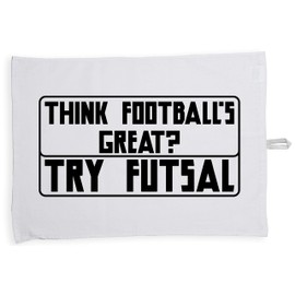 Hippowarehouse Think football's great? Try futsal Tea Towel Eco Printed Dish Cloth Kitchen accessory 50cmx70cm 100% Cotton