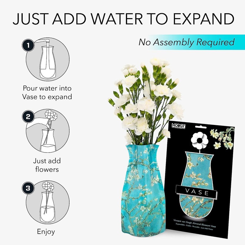 MODGY - Jarrón de flores expandible de plástico moderno para