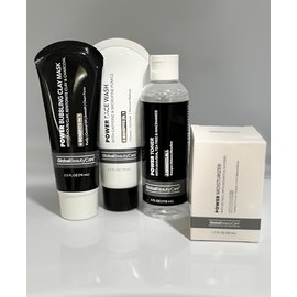 Power Face Wash and Bubbling Clay Mask Set, 2.5 FL OZ Face Wash, 4 FL OZ Toner, 2.5 FL OZ Clay Mask