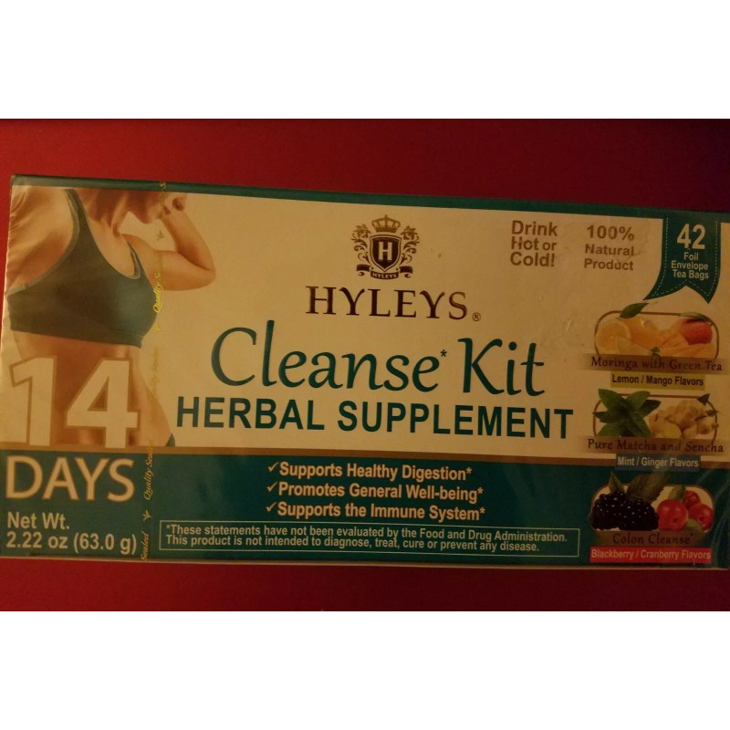 HYLEYS 14 DAYS CLEAN KIT HERBAL SUPPLEMENT SUPPORTS HEALTHY DIGESTION