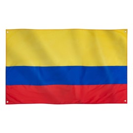 Runesol Colombia Flag, 91x152cm, 3ft x 5ft, 4 Grommets, Eyelet In Every Corner, Colombian Flag, Republic of Colombia, Spanish República de Colombia, Bandera Colombiana, Premium Flags