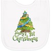 inktastic Baby's First Christmas Tree Newborn Bib White 4185a