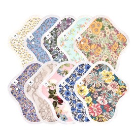 No 3 Organic Cotton Panty Liners, Set of 10, v20 an Antique, The intimate floral pattern will never get tired of the charm