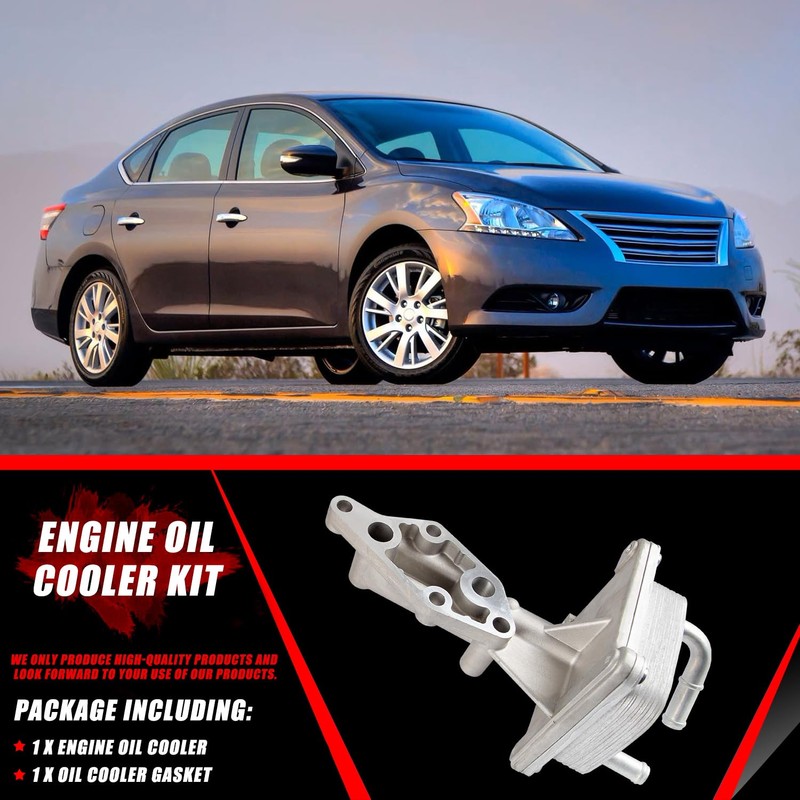 RANSOTO Engine Oil Cooler Kit with Gasket Compatible with 2007-2013