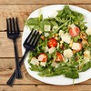 Plastic Salad Serving Fork - Black, 1 Pc