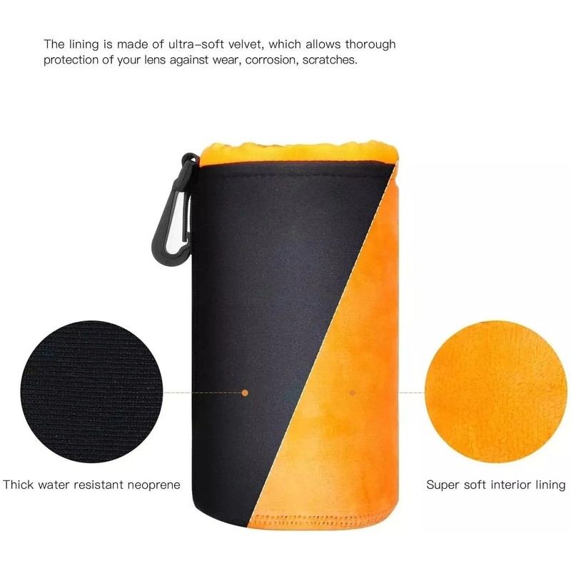 Yangers 4-Pack Camera Lens Pouch Set – Thick 4mm Neoprene